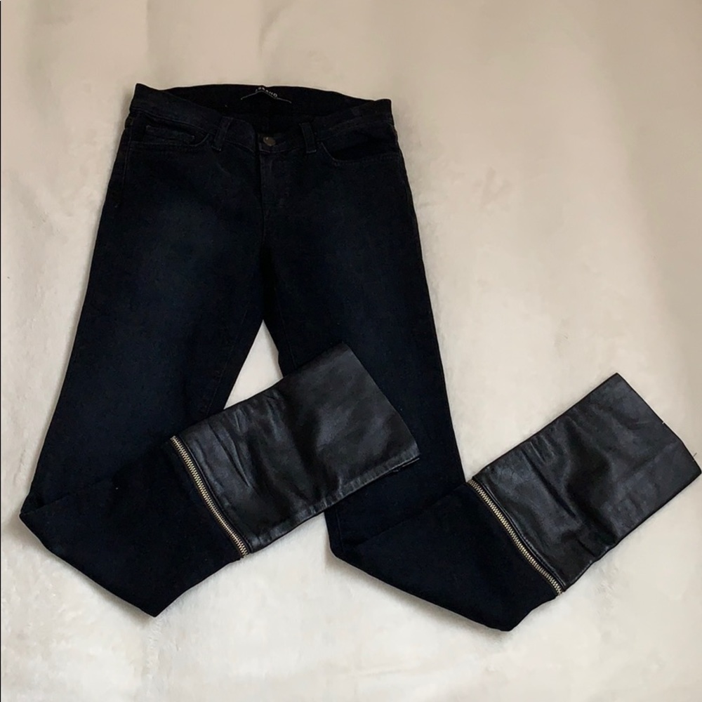 J. Brand black jeans with lambskin size 26